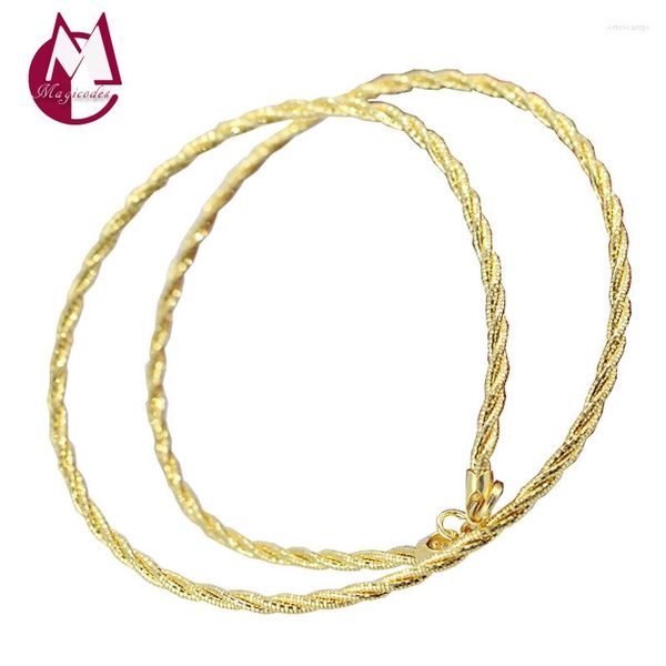 Chaînes Twist Corde Collier Pendentif Réel 925 Sterling Argent Jackpot Mode Longue Chaîne Collier Bijoux Femmes Hommes 2023 Arrivée R08