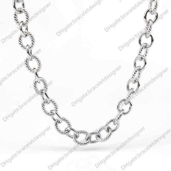 Chaînes Câble torsadé Bijoux Charme Colliers Femmes Designer Collier Or Argent Madison Chaîne Moyen Colliers Hommes Party Punk 44 cm