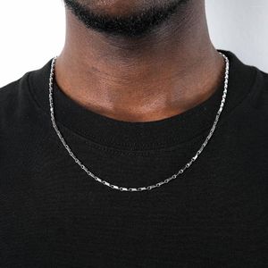 Chaînes US7 Simple 2mm Large Carré Rolo Boîte Ronde Chaîne Colliers Pour Hommes Femmes En Acier Inoxydable Bijoux 55cm Longueur En Gros Cadeau