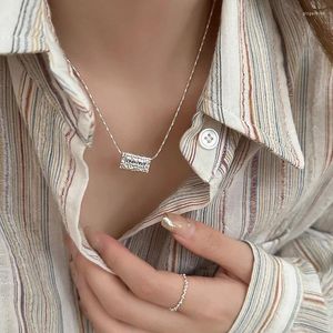Chaines Ventfille Sterling Sier Geometry Liquid Lava Collier For Women Girl Trend Trend Tending Bijoux Gift Drop