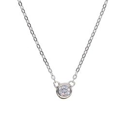 Cadenas muy pequeñas bisel de 4-5 mm CZ Charm delicado Cadería de cadena delgada Mujeres Mujeres 925 Collar de plata esterlina