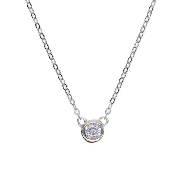 Cadenas muy pequeñas bisel de 4-5 mm CZ Charm delicado Cadería de cadena delgada Mujeres Mujeres 925 Collar de plata esterlina