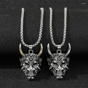 Chaînes Vintage Punk Ghost Skull Masque Pendentif Chaîne Collier 2023 Cool Hommes Rock Party Accessoires Sortie D'usine