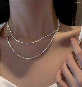 Chains Vintage Stainless Steel Cauliflower Sparkling Chain Necklace Gold And Silver Color For Women Fashion Jewellery Gift