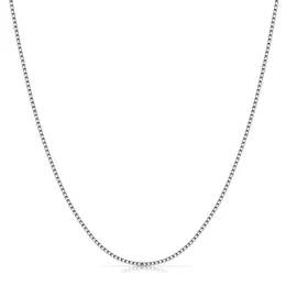 Vonmoos 925 Sterling Zilveren Ketting Voor Vrouwen Mannen 0.8mm Dunne Mannelijke Ketting Luxe Lichtgewicht Glanzende Dames Sieraden Gift