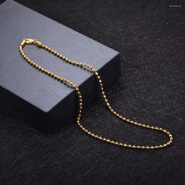 Ketens Wando Gold Color Copper Cute/Romantic Chain For Women/Girls Ball Strand Jewelry Party Gifts Hoge kwaliteit ketting N3
