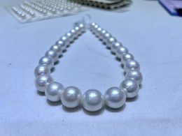 Kettingen Witte Edison Parelketting Voor Vrouwen Vintage 14-15mm Grote Buurt Ronde Party Bruiloft Sieraden Geschenken (Gratis Zilveren Sluiting)