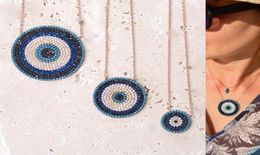Chaînes entières authentiques turquoises turques rondes à la mode fille dame micro pavé cz collier 7182604