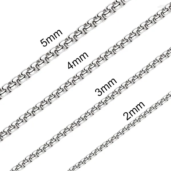 Chaînes en gros 1 mètre de largeur 2/3/4/5mm en acier inoxydable perle ronde en vrac chaîne collier pour femmes hommes Bracelet à bricoler soi-même bijoux
