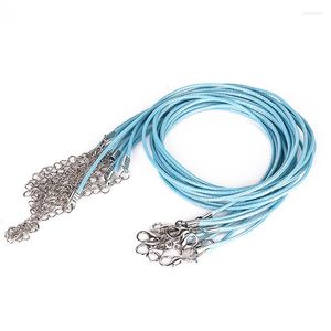 Chaînes en gros 10 pcs/lot mode PU cuir cordon collier corde chaîne avec fermoir à homard bijoux femmes hommes bricolage bracelet