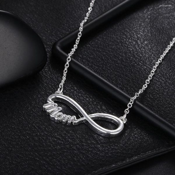 Chaînes en gros 925 timbre argent charmes maman fête des mères beau cadeau femme collier dame mode mignon bijoux de mariage