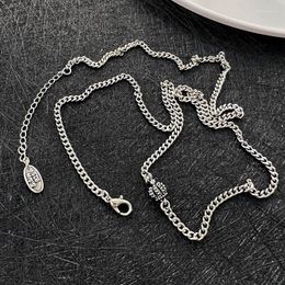 Ketens groothandel European Fashion Woman Girl Party Birthday Wedding Gift Vintage Crown Tai Silver Chain Universal Necklace for Pendant