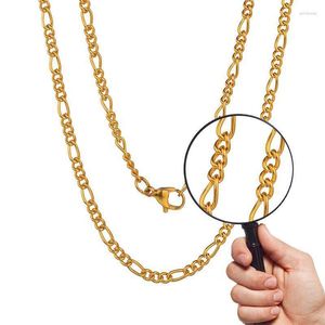 Chaînes bijoux en gros - 60 cm x 3 mm 316L titane acier longue petite chaîne colliers pour femmes hommes pas de couleur or Fade