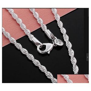 Chaînes Prix de gros 26-28-30 pouces M 2mm Colliers torsadés 925 Sterling Sivler Bijoux Fine Sier pour pendentifs G205 Drop Livraison Dhajw