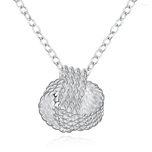 Chaînes en gros couleur argent pour les femmes de mariage noble belle mode charme élégant joli pendentif chaîne collier bijoux JSHN762