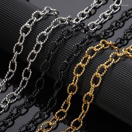 Chaînes largeur 2mm torsion O forme collier pour femmes hommes Hip Hop Punk épais acier inoxydable serrure tour de cou chaîne bijoux