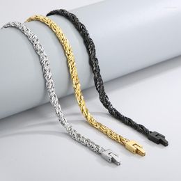 Cadenas de 6mm de ancho, collar de cadena de eslabones giratorios de Color negro, dorado y plateado para hombres y mujeres, hebras enredadas de acero inoxidable, accesorios de joyería