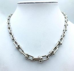 Chaînes femmes 925 en argent Sterling HardWear série graduée lien collier breloque colliers de luxe Brandif bijoux 1999744