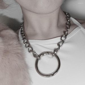 Ketens dames mode sexy harajuku handgemaakte goudkleur o linkketen ketting punk choker kraag riem torques club feest