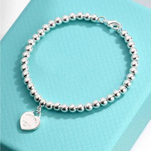 Kettingen Damesmode Armbanden Tiff Bangle Liefde Hartvormige Hanger Handketting Vrouwelijke Tiffanjewelry S925 Zilveren Vriendin Handchains Damesarmband X823