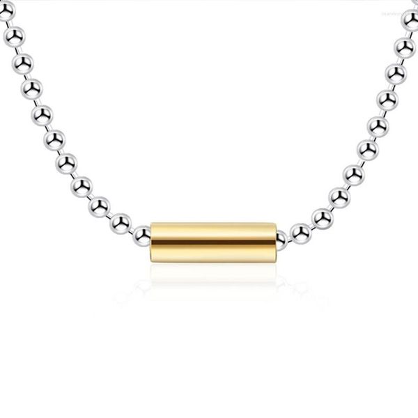 Chaînes WPB S925 collier en argent Sterling femme perle Tube rond pendentif bijoux de luxe pour femmes cadeaux de vacances filles tendances