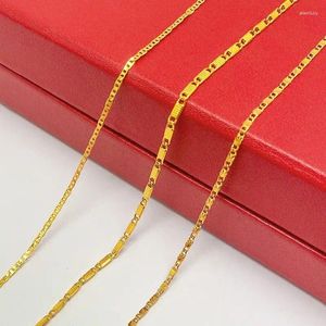 Kettingen XP Sieraden --( 50 Cm 2,5 Mm) Meerdere Opties Vergulde 24 K Kleine Vierkante Ketting Kettingen Voor Mannen Vrouwen Nikkelvrij