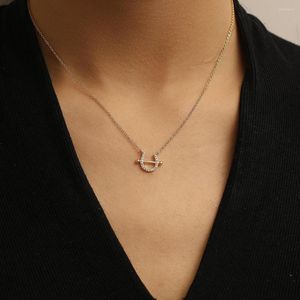 Chaînes Xxixx 14K Plaqué Or Exquis Super Fée Tempérament En Forme De U Clavicule Chaîne Fille Collier Femme Corée X-195