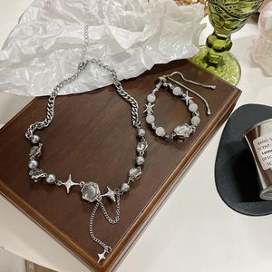 Chaînes Y2k Kpop Vintage étoile géométrique cristal tour de cou colliers mode coréenne brillant bijoux pour femmes anniversaire cadeau de mariage
