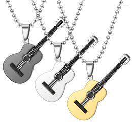 Kettingen y2k ketting voor man muziek gitaar hanger paar modiaanse roestvrij staal kettingen vrouwen goth