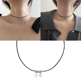 Chaînes Y2k Shiny-Star Chain Collier ras du cou pour femmes Chandail Bijoux