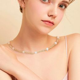 Chaînes Yastyt 2023 Bohême Style Summer Collier Collection Mignon Charme Bijoux Pour Femmes À La Main Perle D'eau Douce Perlée Accessoire