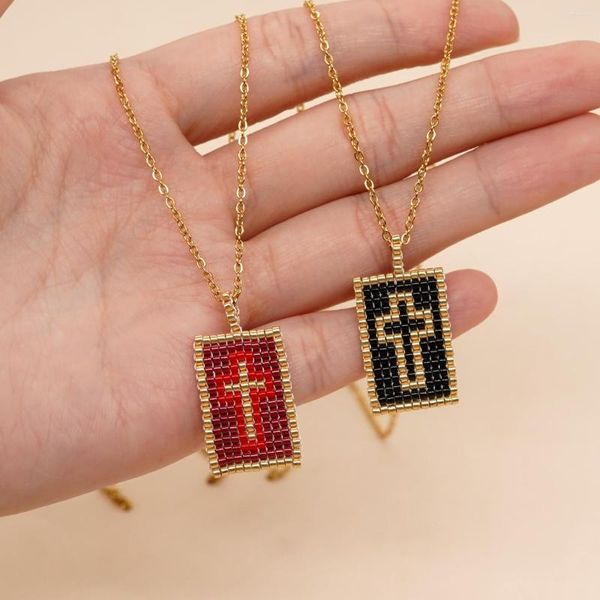 Cadenas YASTYT Cruz colección colgante Miyuki cuenta hecha a mano encanto collares para mujeres cadena de oro joyería poder de la fe