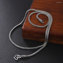 Chaînes Zabra 925 Collier en argent Hommes et femmes Marée Marque All-Match Chopin Chaîne Rétro Personnalité Pull