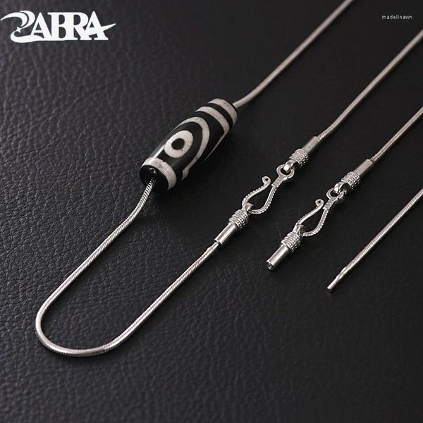 Chaînes zabra porter des perles de jour Collier de chaîne universelle 925 clavicule argentée pour hommes minces à travers le