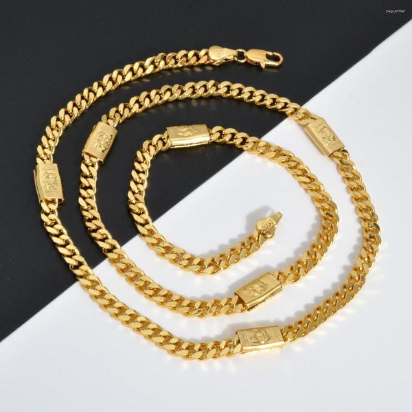 Chaînes ZEADEAR Bijoux 18K Plaqué Or 45-60cm Dubai Chaîne Collier Pour Hommes Femmes 2023 Hiphop Punk Cou Accessoires Cadeau De Fête