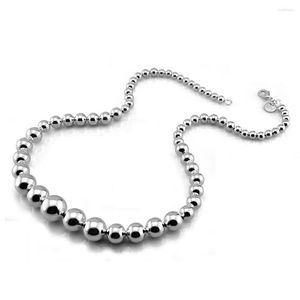 Chaînes Ziqiudie925 argent Sterling collier de perles rondes mode hommes Style court bouddhiste chaîne bijoux classiques