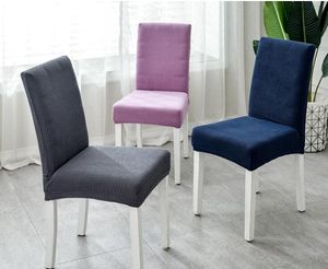 Housse de chaise élastique en spandex, couvre-chaises rehaussées, simple, pour restaurant, hôtel, banc, protection, décor, couleurs pures, style WMQ1270