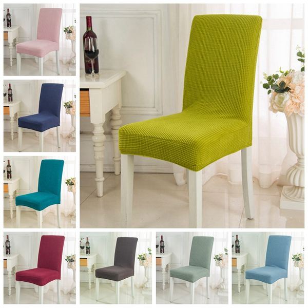 Couverture de chaise Solid Stretch Seat Covers Polyester Chair Cover Home Dining Chair Covers Home Decor Wholesale 12 Designs BT226