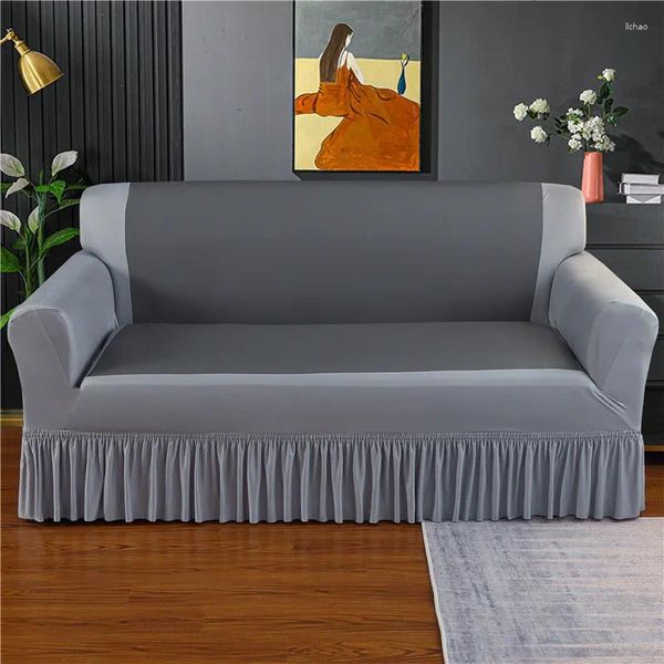 Housses de chaise 1/2/3/4 siège européen canapé jupe couverture coussin de dossier avec cuir pour salon imperméable canapé meubles protecteur