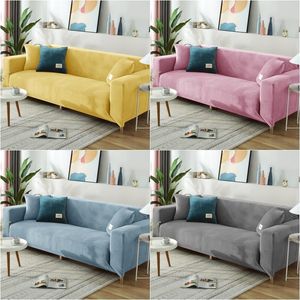 Stoelhoezen 1 2 3 4 seat Fluwelen Pluche Sofa Cover Stretch Wrap All inclusive voor Woonkamer funda sofa Couch Fauteuil 230613