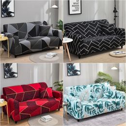 Housses de chaise 1 2 3 4 places Géométrie Housse de canapé Stretch Spandex L Forme Chaise Longue Canapé Housses Housse de protection pour meubles 220906