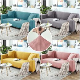 Fundas para sillas 1/2/3/4 plazas Funda de sofá de lana polar Estiramiento Sofá suave Sillón elástico Esquina Funda para sala de estar Hogar