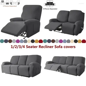 Housses de chaise 1/2/3/4 places Spandex canapé inclinable paresseux garçon Relax fauteuil housse élastique protecteur salon maison animaux Anti-sale