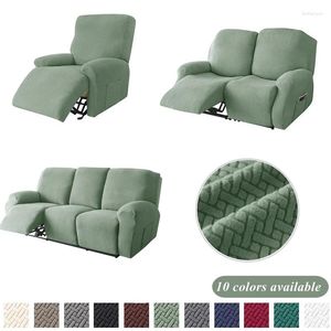 Couvre-chaises 1 2 inclinaison inclinable de 3 places inclinables Soup-stress détente farfassement fulgaire couleur solide jacquard canapé housses pour le salon