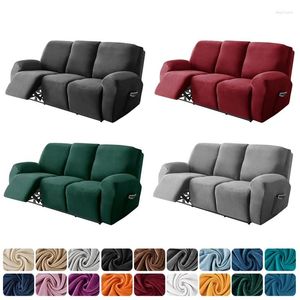 Housses de chaise 1 2 3 places velours élastique inclinable housse de canapé Split Design Relax canapés housse fauteuil de salon avec poche latérale