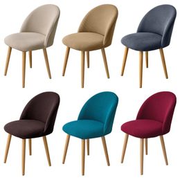 Fundas para sillas 1/2/4/6 Uds. Cubierta de tela Polar de pico de pato 2023 estilo gran cojín elástico asiento moda decoración del hogar silla