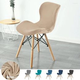 Couvoirs de chaise 1/2/4 / 6pcs Cover Velvet doux entièrement inclusifs Couleur continue de couleurs de couleur Sildcover Meubles Meubles Protecteur