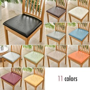 Couvoirs de chaise 1/2 / 4pcs PU Le cuir Stretch Couvercle de siège amovible Elproofing El Kitchen Dining Slipcover Cushion Protecteur