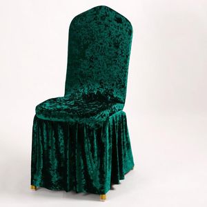 Stoelhoezen 1/2/4 stks Velvet elastische banket slipcover voor woonkamer eetzitje deksel el trouwstoelen decorchairchair