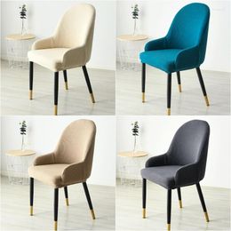 Housses de chaise 1/2/6 pc polaire bas bras Accent couverture extensible salle à manger dos incurvé chaises housse pour bureau cuisine